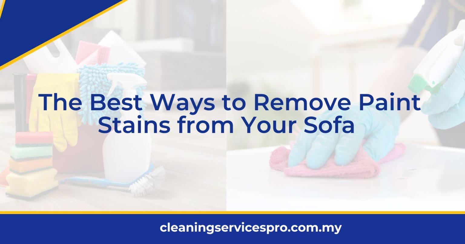 The Best Ways to Remove Paint Stains from Your Sofa [2024]